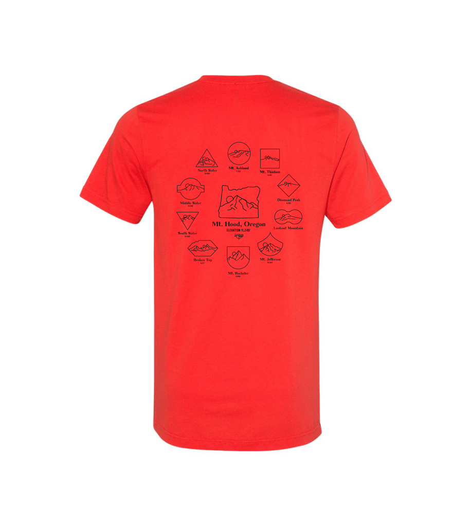Northwest Mountains T-Shirt - Poppy Red - Image 2